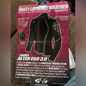Joe rocket woman’s two layer motorcycle pants and jacket